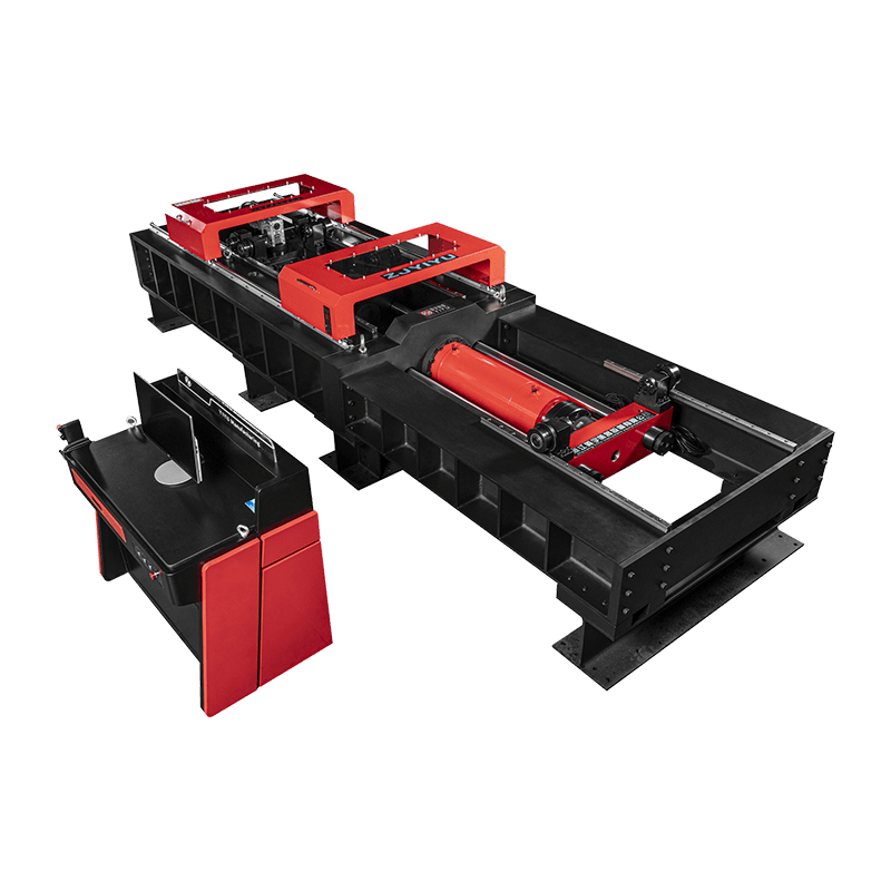 マイコン制御電気油圧サーボ万能試験機（横型）